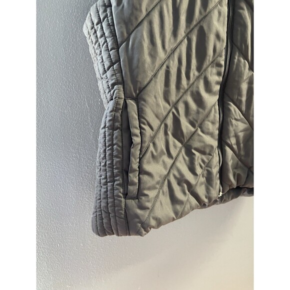 NYC New York & Company Women's Gray Puffer Vest Full Zipper Pockets Size L - Picture 2 of 8